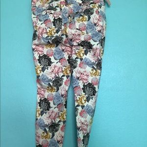 Floral skinny jeans